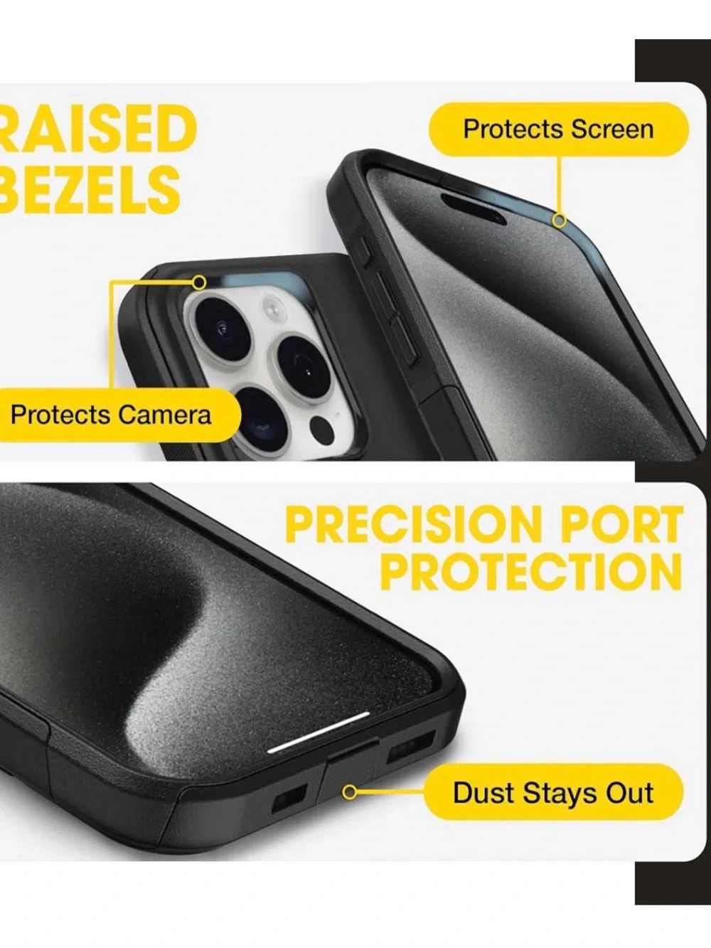 OtterBox iPhone 15 Pro - Commuter MagSafe Case - Black + extra inner